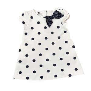 Janie and Jack adorable Polka Dot Dress with Bow and pockets
